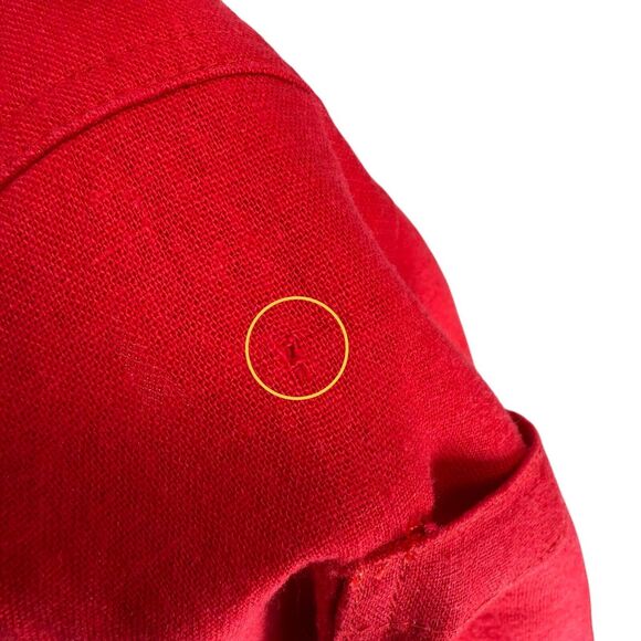 Pendleton Women’s 16P PETITE Linen Fiesta Red High Rise Wide Leg Crop Pants READ - Picture 13 of 16